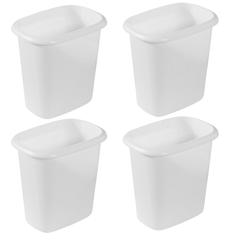 Rubbermaid 6 Quart Bedroom, Bathroom, and Office Wastebasket Trash Can (4 Pack) - Image 1